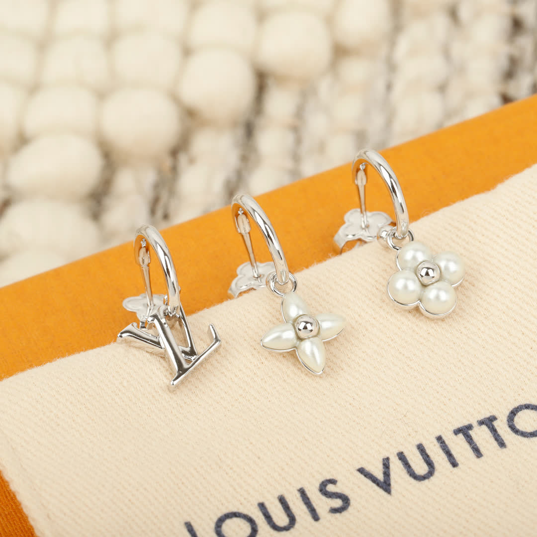 Louis Vuitton Silver Earrings